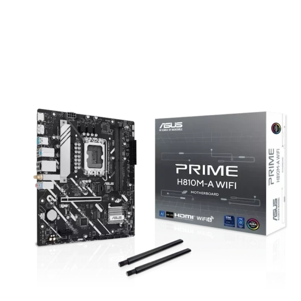 تصویر مادربرد ASUS Prime H810M-A WIFI با سوکت LGA1851 و پشتیبانی از حافظه DDR5